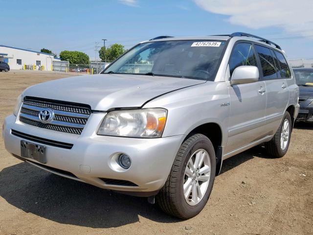 JTEDW21A160014853 - 2006 TOYOTA HIGHLANDER SILVER photo 2