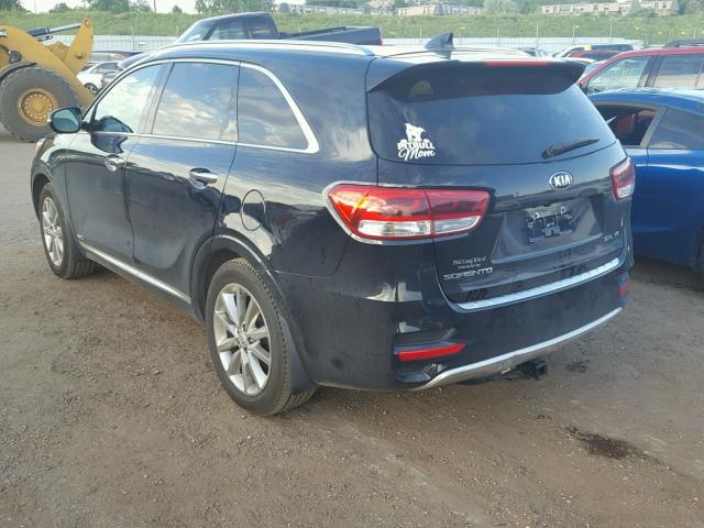 5XYPKDA56GG006691 - 2016 KIA SORENTO SX BLACK photo 3