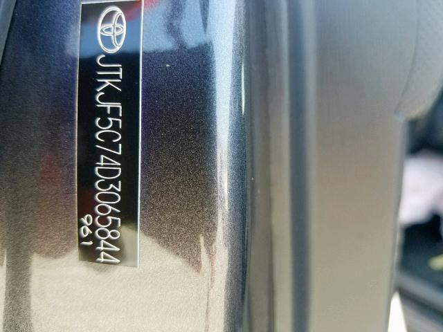 JTKJF5C74D3065844 - 2013 TOYOTA SCION TC გრაფიტი ფოტო 10