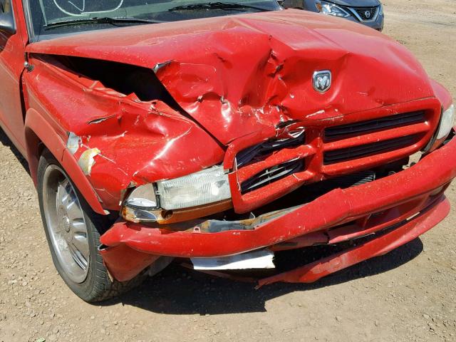 1D7FL36K24S600837 - 2004 DODGE DAKOTA SPO RED photo 9