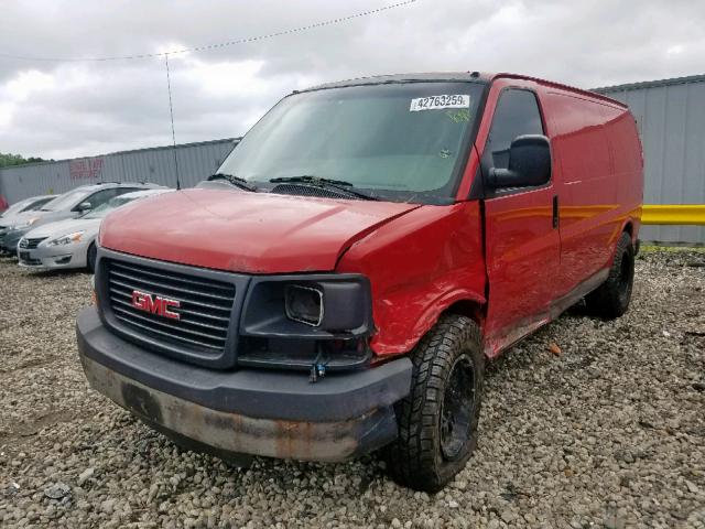 1GTHG35U331176485 - 2003 GMC SAVANA G35 RED photo 2