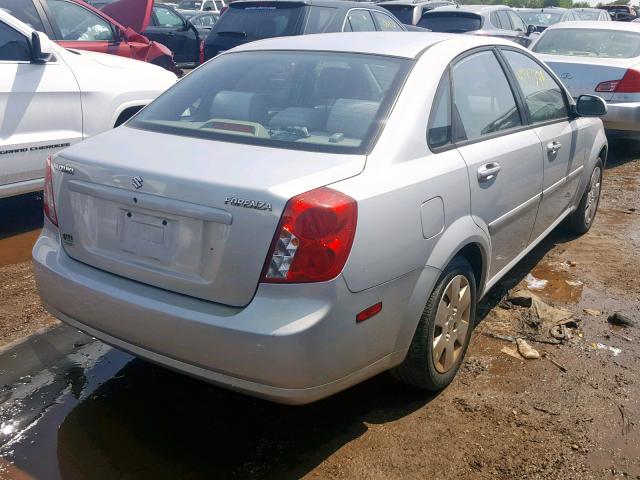 KL5JD56Z66K476560 - 2006 SUZUKI FORENZA SILVER photo 4