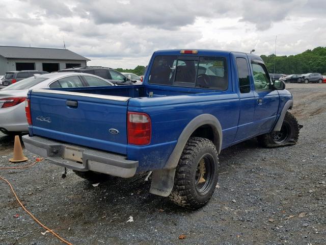 1FTZR15E01TA33944 - 2001 FORD RANGER SUP BLUE photo 4