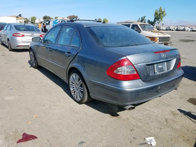 WDBUF56X58B191091 - 2008 MERCEDES-BENZ E 350 GRAY photo 3