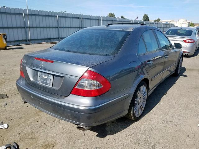 WDBUF56X58B191091 - 2008 MERCEDES-BENZ E 350 GRAY photo 4