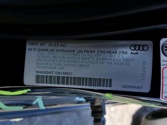 WAUHGAFC1DN146631 - 2013 AUDI A6 PRESTIG BLACK photo 10