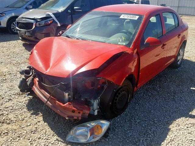 1G1AL55F177363603 - 2007 CHEVROLET COBALT LT RED photo 2