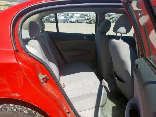 1G1AL55F177363603 - 2007 CHEVROLET COBALT LT RED photo 6