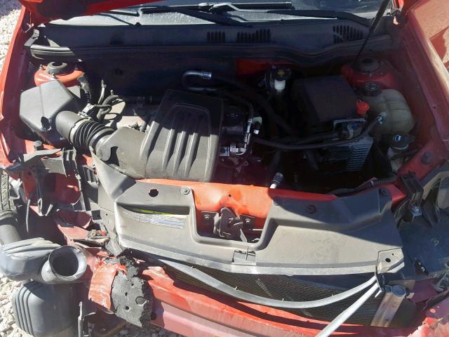 1G1AL55F177363603 - 2007 CHEVROLET COBALT LT RED photo 7