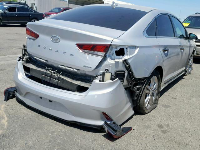 5NPE34AFXJH697186 - 2018 HYUNDAI SONATA SPO SILVER photo 4