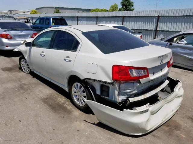 4A3AB36F89E008727 - 2009 MITSUBISHI GALANT ES WHITE photo 3