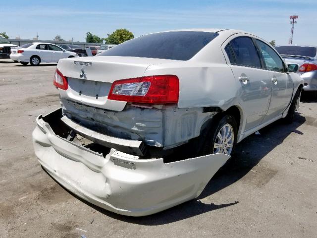 4A3AB36F89E008727 - 2009 MITSUBISHI GALANT ES WHITE photo 4