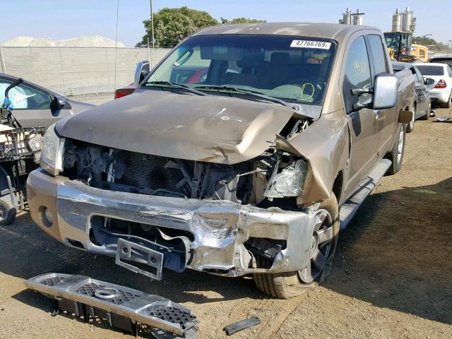 1N6AA07A34N582407 - 2004 NISSAN TITAN XE GOLD photo 2