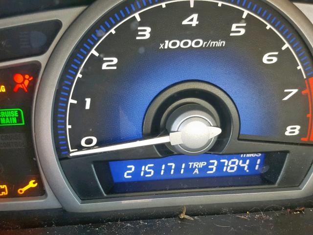 2HGFG12908H534311 - 2008 HONDA CIVIC EXL 黑色 照片 8