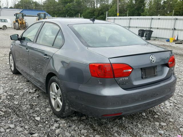 3VWLL7AJ7CM037081 - 2012 VOLKSWAGEN JETTA TDI GRAY photo 3