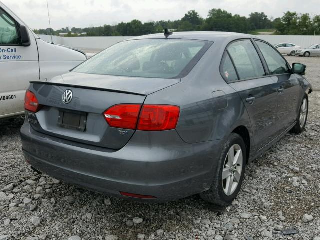 3VWLL7AJ7CM037081 - 2012 VOLKSWAGEN JETTA TDI GRAY photo 4