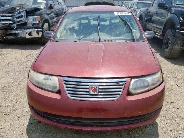 1G8AJ55F37Z193322 - 2007 SATURN ION LEVEL MAROON photo 9