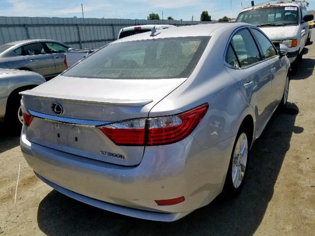 JTHBW1GG4D2033429 - 2013 LEXUS ES 300H SILVER photo 4