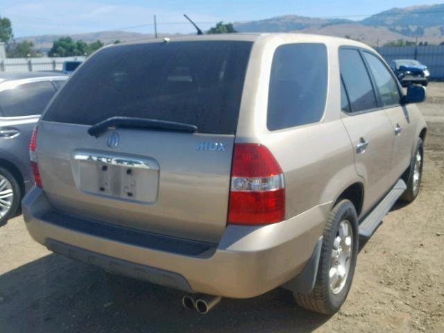 2HNYD18242H545520 - 2002 ACURA MDX GOLD photo 4