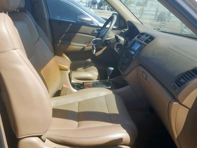 2HNYD18242H545520 - 2002 ACURA MDX GOLD photo 5