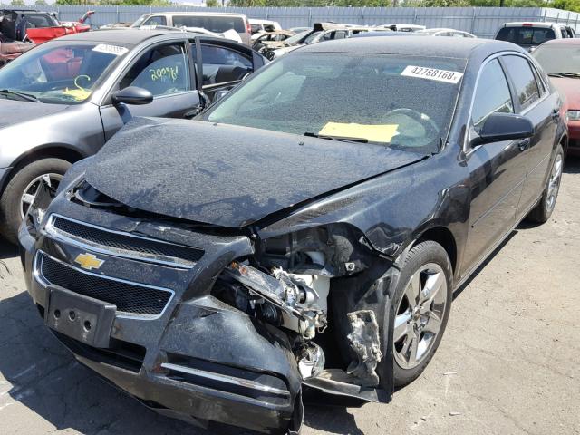 1G1ZH57B39F148523 - 2009 CHEVROLET MALIBU 1LT BLACK photo 2