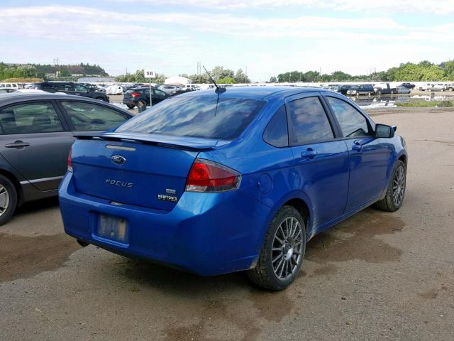 1FAHP3GN6AW291609 - 2010 FORD FOCUS SES BLUE photo 4