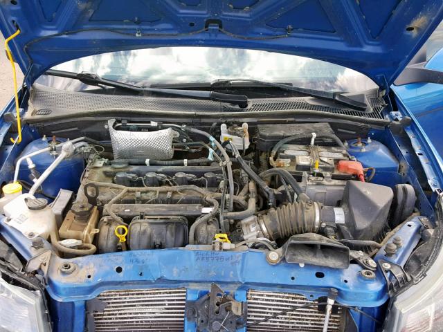 1FAHP3GN6AW291609 - 2010 FORD FOCUS SES BLUE photo 7