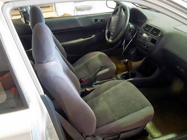 1HGEJ6125VL073829 - 1997 HONDA CIVIC DX SILVER photo 5