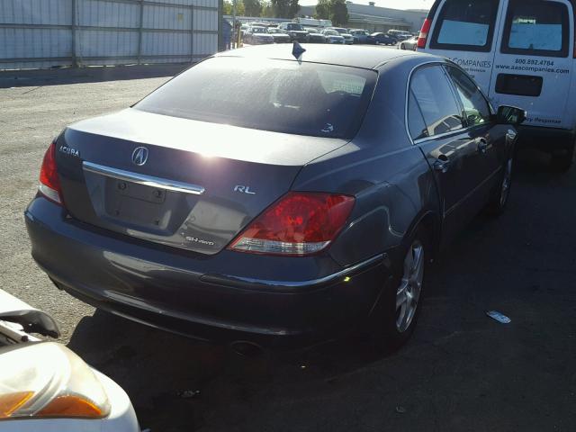 JH4KB16575C008712 - 2005 ACURA RL GRAY photo 4