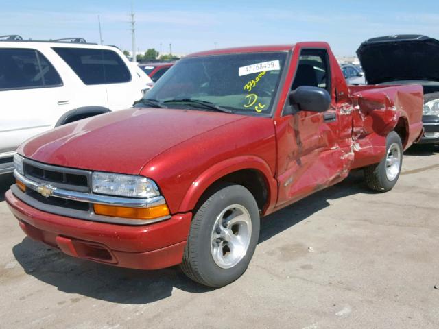 1GCCS145718252124 - 2001 CHEVROLET S TRUCK S1 RED photo 2
