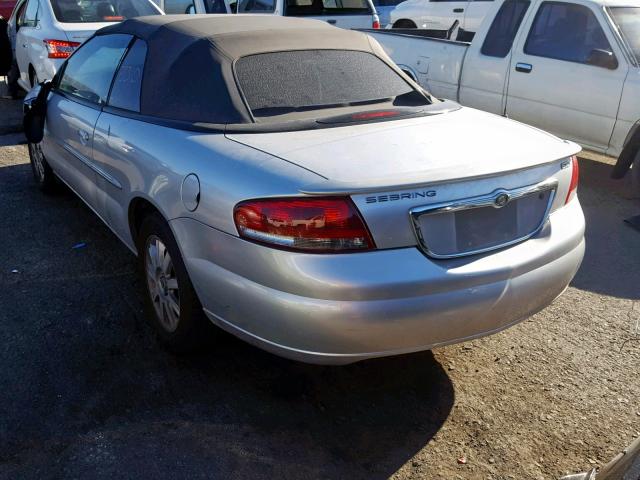 1C3EL75R15N676839 - 2005 CHRYSLER SEBRING GT SILVER photo 3