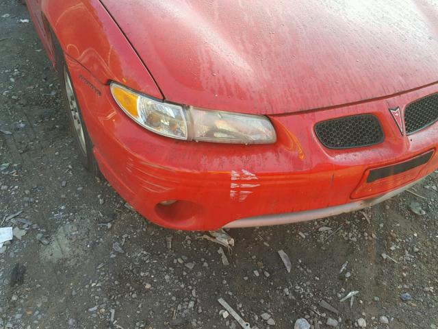 1G2WP52K0WF236062 - 1998 PONTIAC GRAND PRIX RED photo 9
