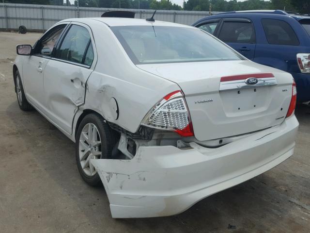 3FAHP0JG5CR296377 - 2012 FORD FUSION SEL WHITE photo 3