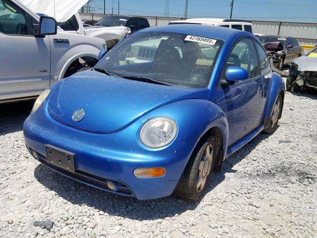 3VWBB61C6WM002160 - 1998 VOLKSWAGEN NEW BEETLE BLUE photo 2