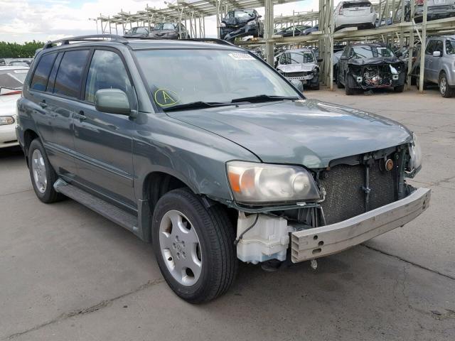 JTEEP21A940004506 - 2004 TOYOTA HIGHLANDER GREEN photo 1