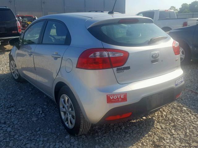 KNADM5A35D6152304 - 2013 KIA RIO LX SILVER photo 3