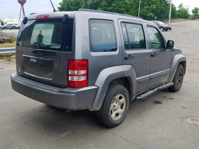 1C4PJMAK9CW139256 - 2012 JEEP LIBERTY SP GRAY photo 4