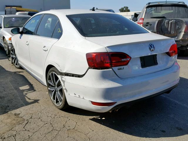 3VW4A7AJ3DM376464 - 2013 VOLKSWAGEN JETTA GLI WHITE photo 3