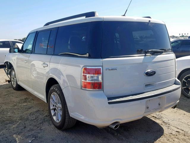 2FMGK5B81DBD34028 - 2013 FORD FLEX SE WHITE photo 3