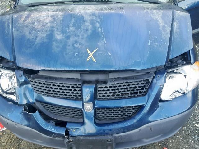 1D8GP25B93B165376 - 2003 DODGE CARAVAN SE BLUE photo 7