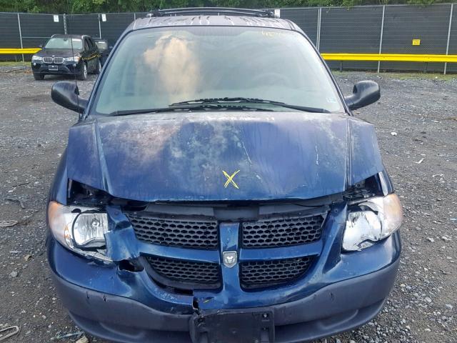 1D8GP25B93B165376 - 2003 DODGE CARAVAN SE BLUE photo 9