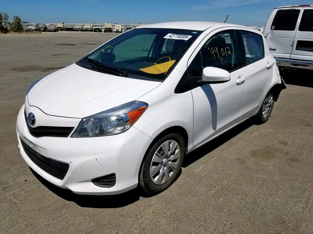 VNKKTUD3XEA011057 - 2014 TOYOTA YARIS WHITE photo 2