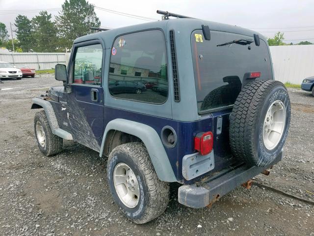 1J4FY19S0VP538722 - 1997 JEEP WRANGLER / BLUE photo 3