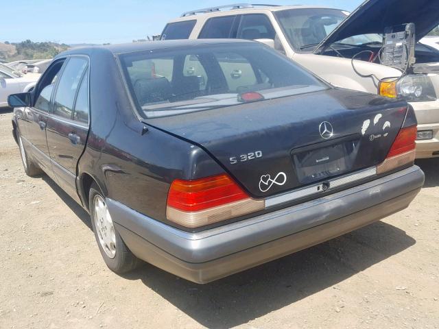 WDBGA32E1SA227487 - 1995 MERCEDES-BENZ S 320W BLACK photo 3