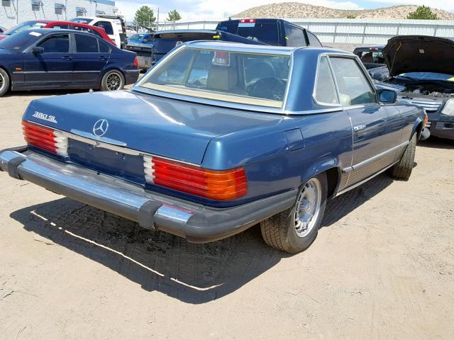 WDBBA45A6DB023127 - 1983 MERCEDES-BENZ 380 SL BLUE photo 4