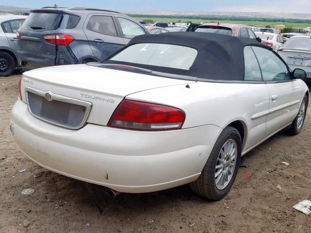 1C3EL55R64N352482 - 2004 CHRYSLER SEBRING LX WHITE photo 4