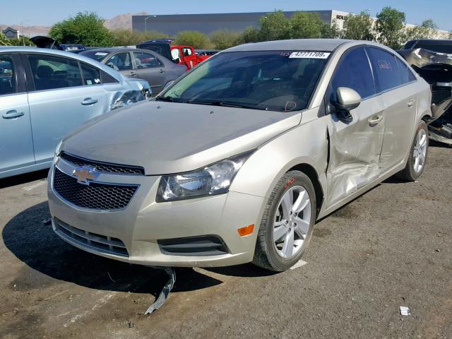 1G1P75SZ8E7421152 - 2014 CHEVROLET CRUZE GOLD photo 2