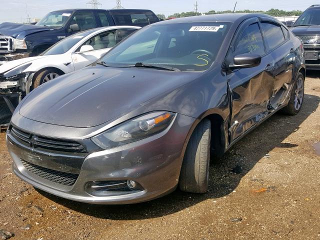 1C3CDFBB8GD517007 - 2016 DODGE DART SXT GRAY photo 2