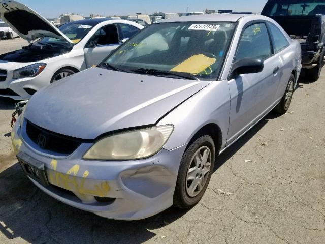 1HGEM22164L081183 - 2004 HONDA CIVIC DX V SILVER photo 2