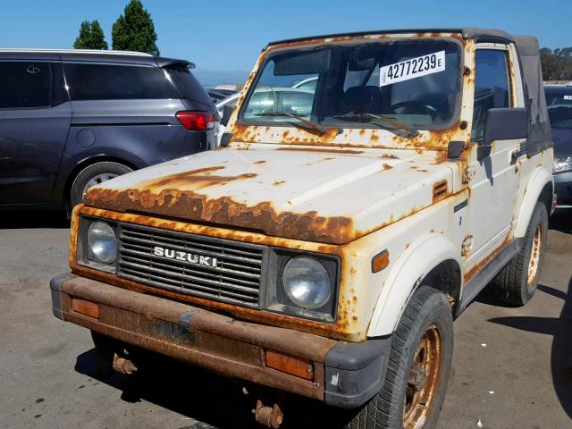 JS4JC51C6H4187120 - 1987 SUZUKI SAMURAI WHITE photo 2